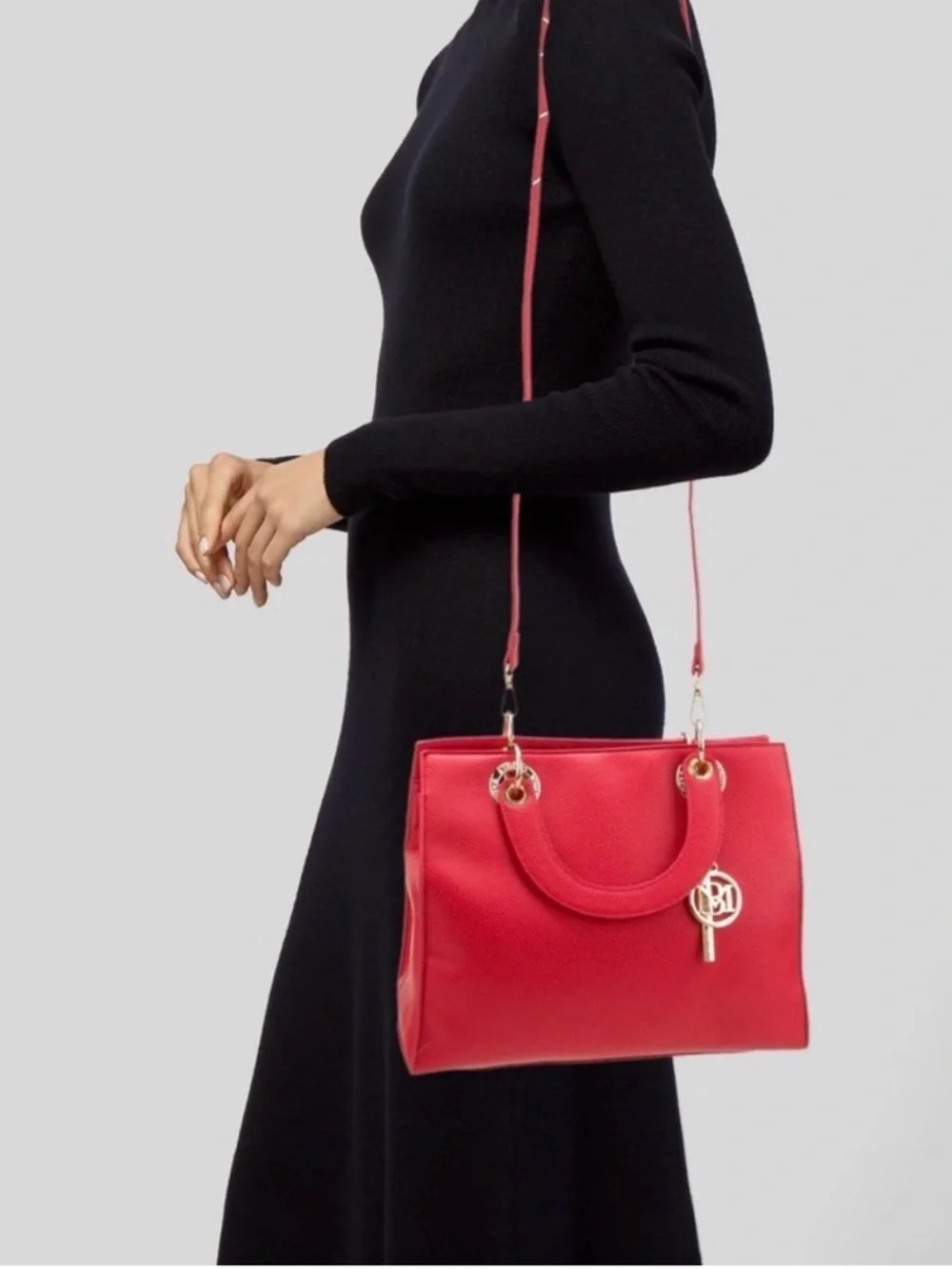 Badgley Mischka bag and wallet. Elegant Red Handbag bag NWT. Wallet NWOT - Picture 1 of 12